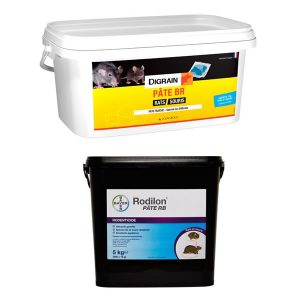 Pâte raticide souricide contre les rongeurs